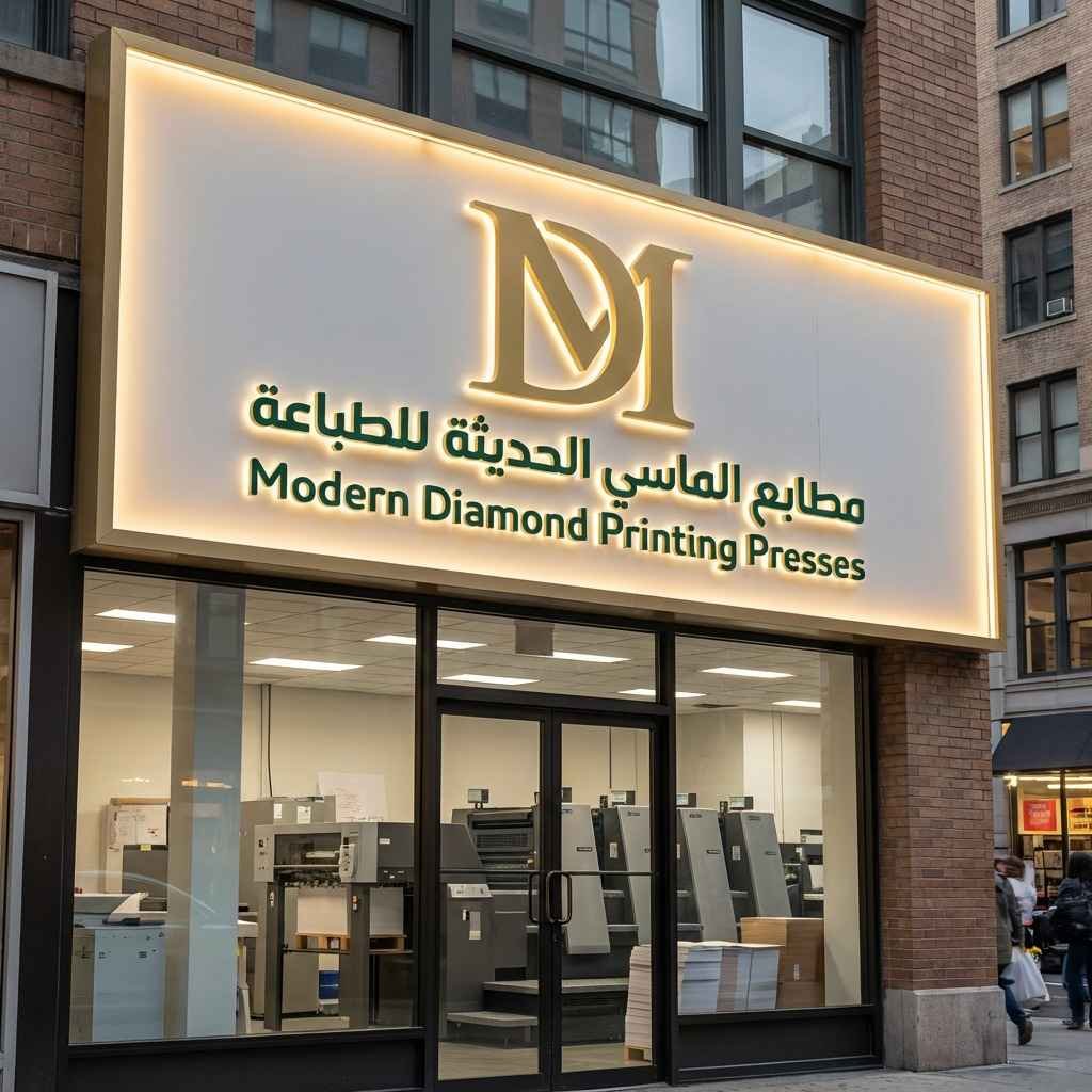 لوحات حروف بارزة مع إنارة